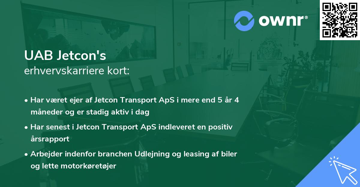 UAB Jetcon's erhvervskarriere kort