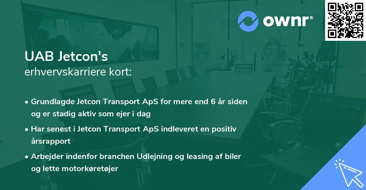 UAB Jetcon's erhvervskarriere kort