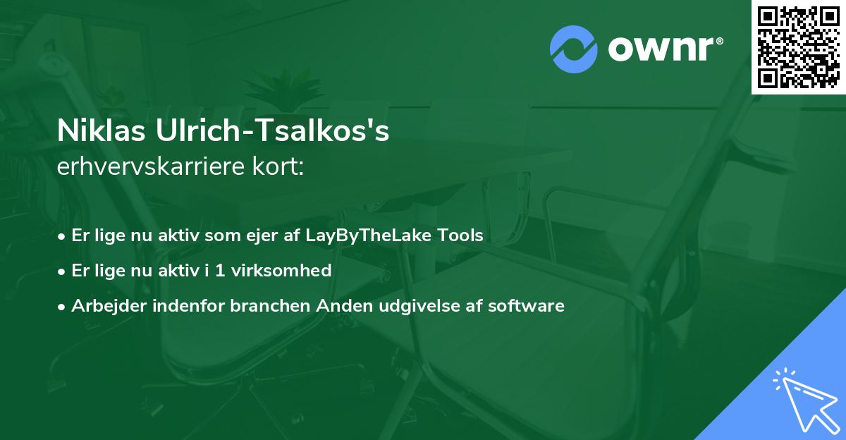 Niklas Ulrich-Tsalkos's erhvervskarriere kort