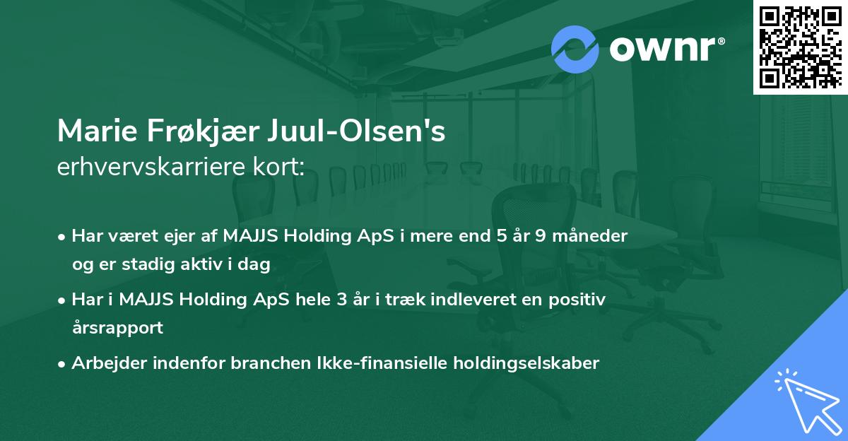 Marie Frøkjær Juul-Olsen's erhvervskarriere kort