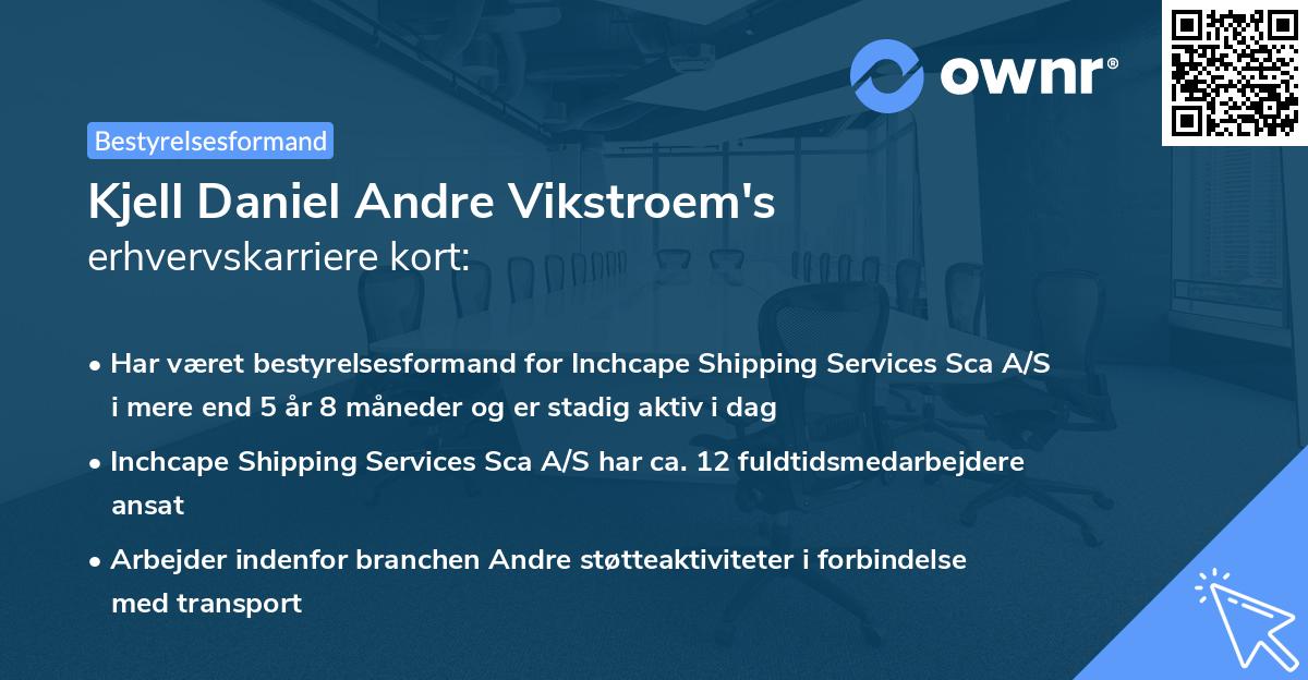 Kjell Daniel Andre Vikstroem's erhvervskarriere kort