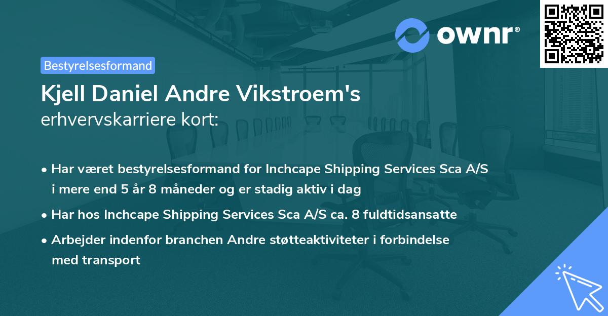 Kjell Daniel Andre Vikstroem's erhvervskarriere kort