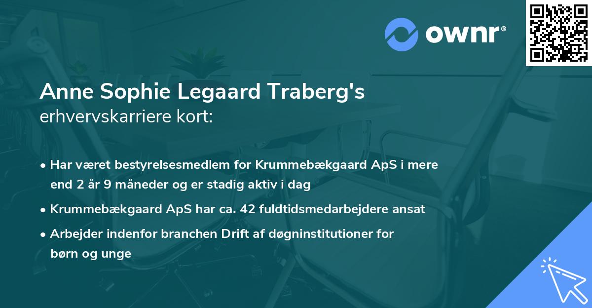 Anne Sophie Legaard Traberg's erhvervskarriere kort