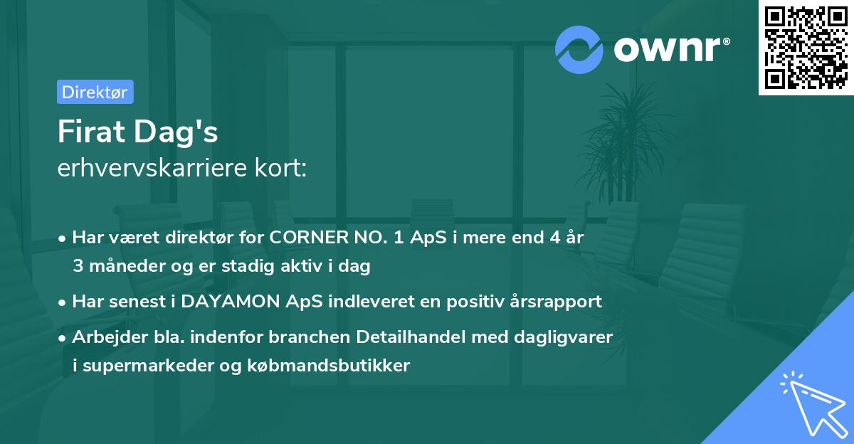 Firat Dag's erhvervskarriere kort