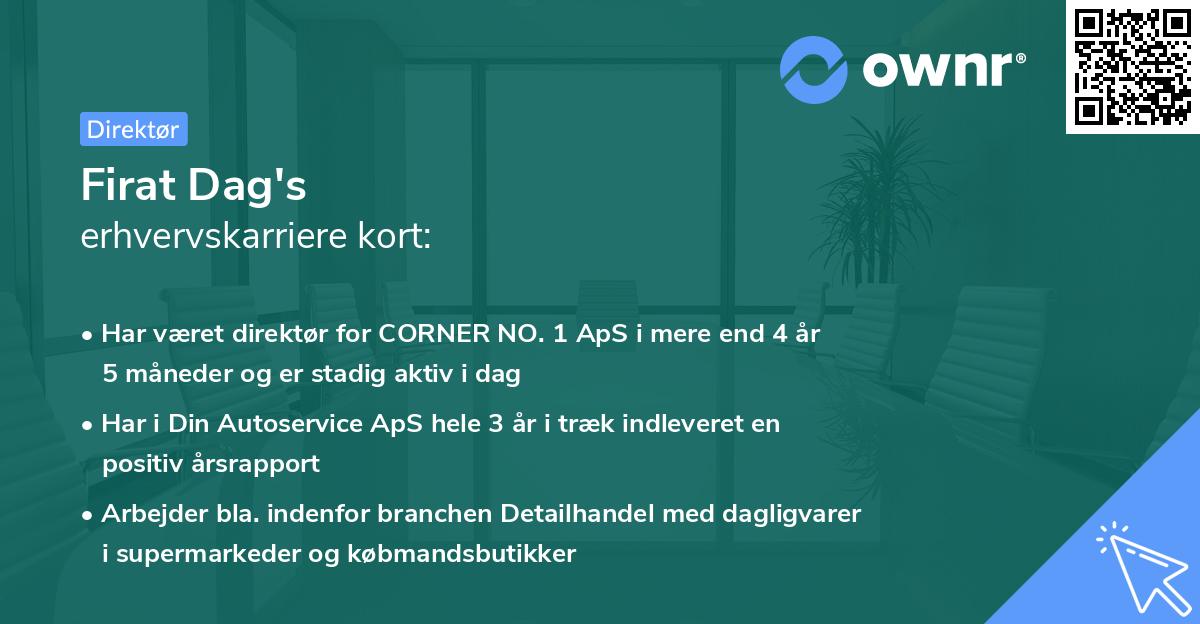 Firat Dag's erhvervskarriere kort