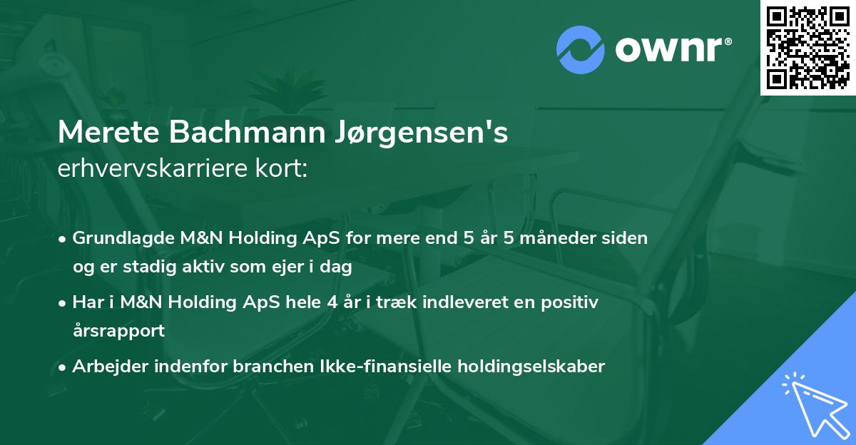 Merete Bachmann Jørgensen's erhvervskarriere kort