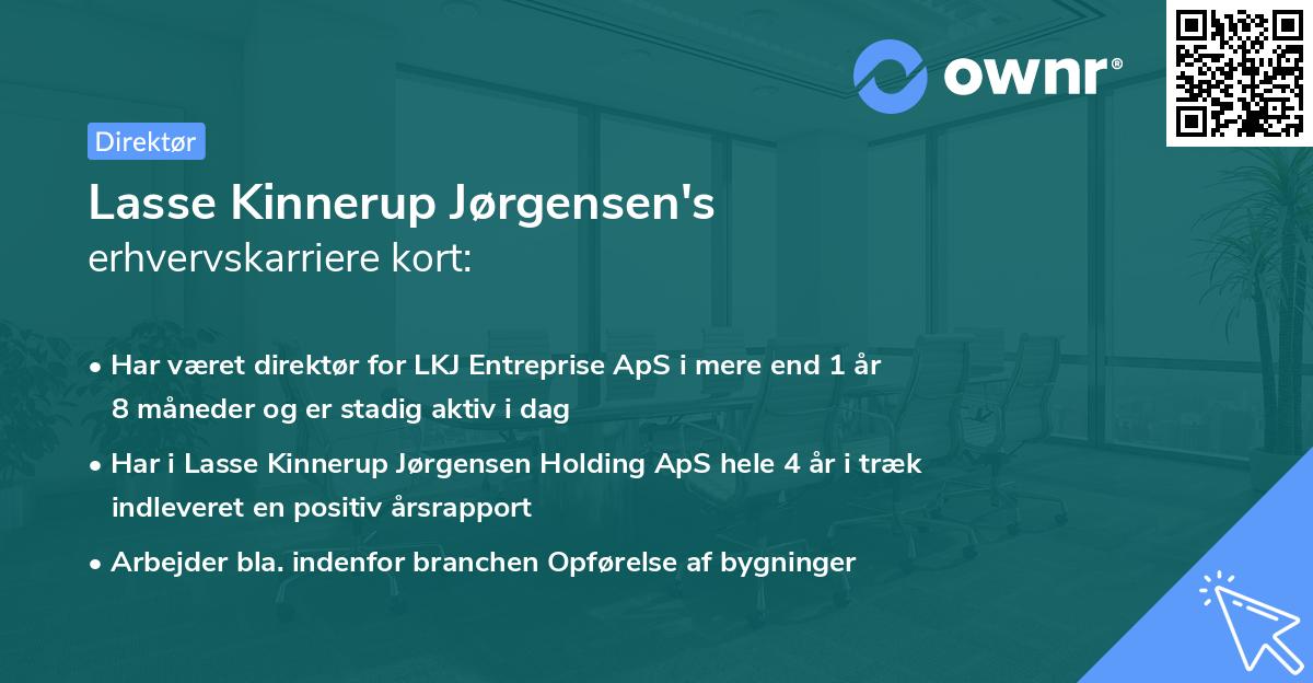 Lasse Kinnerup Jørgensen's erhvervskarriere kort