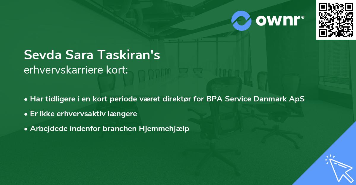Sevda Sara Taskiran's erhvervskarriere kort