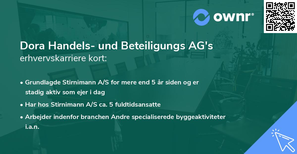 Dora Handels- und Beteiligungs AG's erhvervskarriere kort