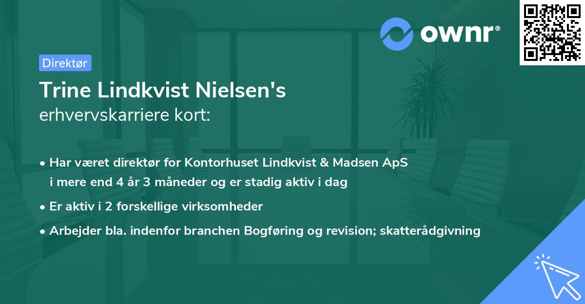 Trine Lindkvist Nielsen's erhvervskarriere kort