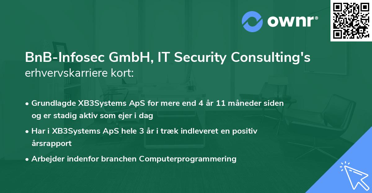 BnB-Infosec GmbH, IT Security Consulting's erhvervskarriere kort