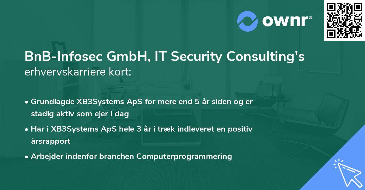BnB-Infosec GmbH, IT Security Consulting's erhvervskarriere kort