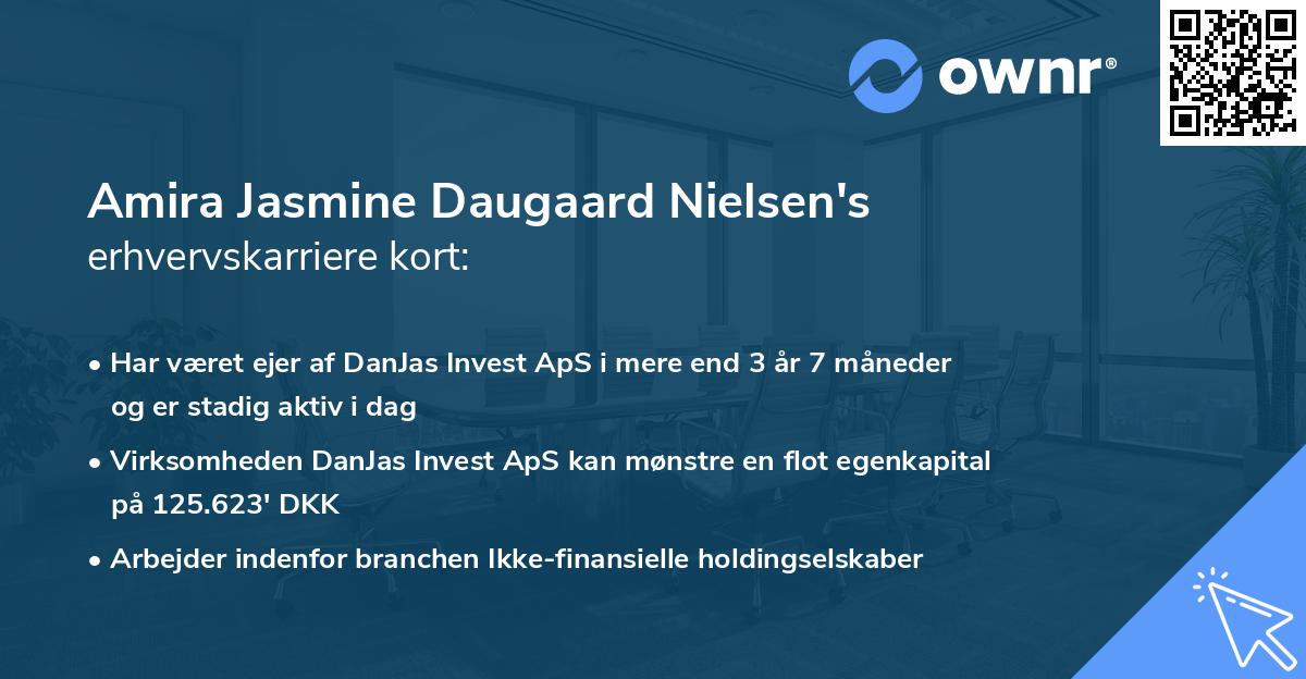 Amira Jasmine Daugaard Nielsen's erhvervskarriere kort