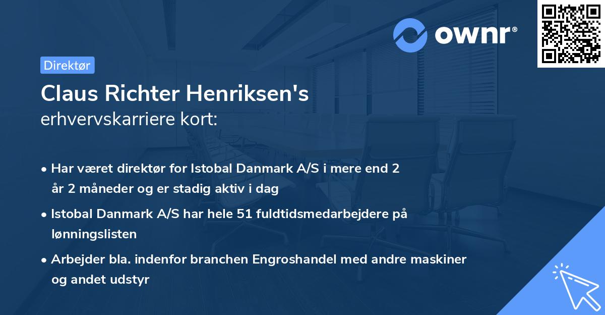 Claus Richter Henriksen's erhvervskarriere kort