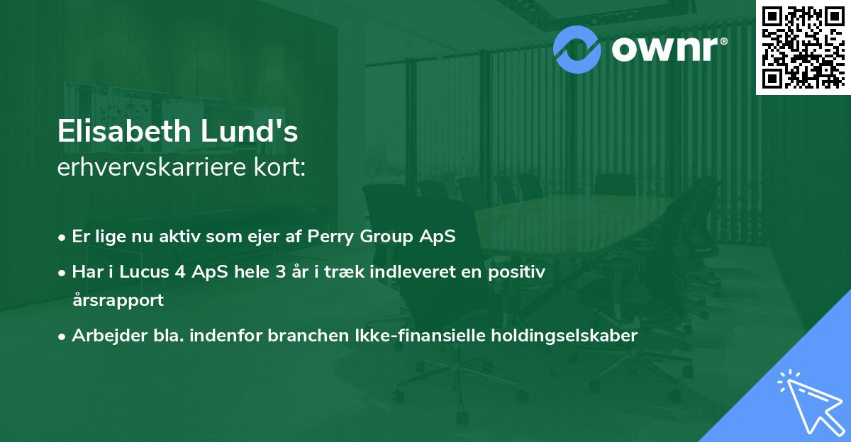 Elisabeth Lund's erhvervskarriere kort
