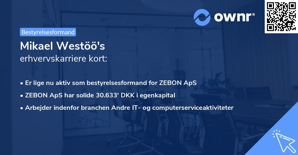 Mikael Westöö's erhvervskarriere kort