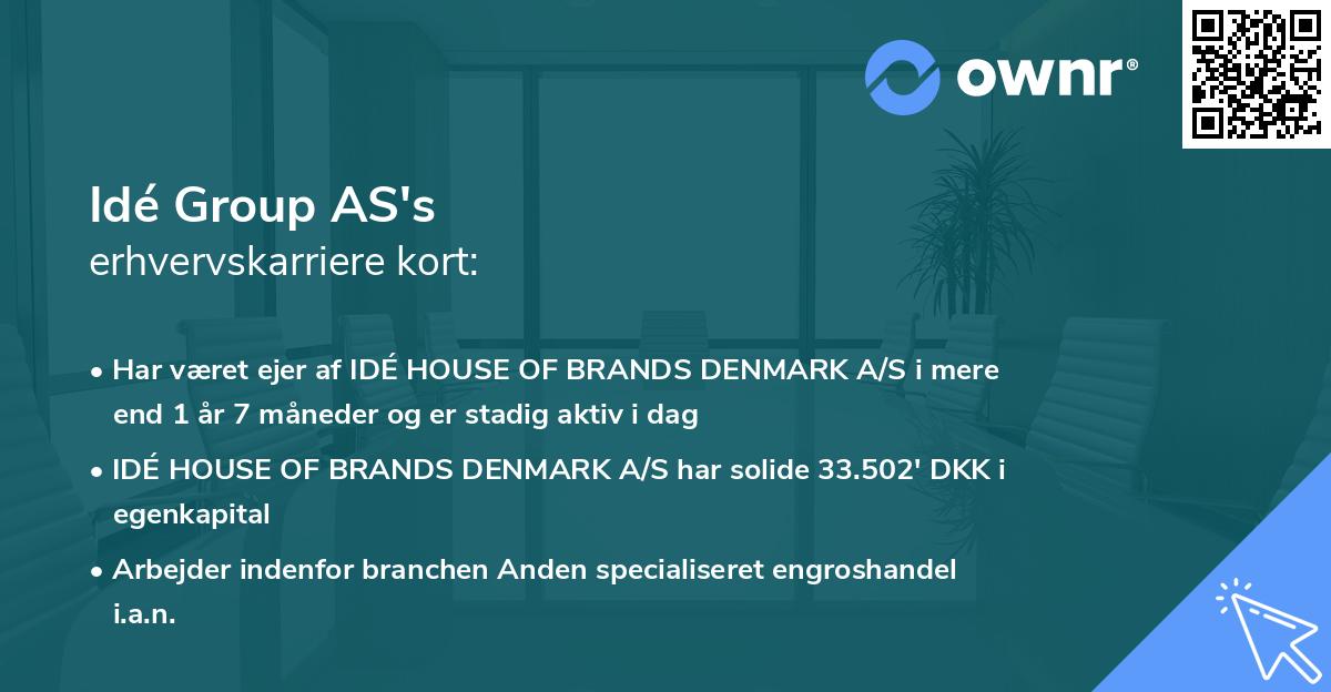 Idé Group AS's erhvervskarriere kort