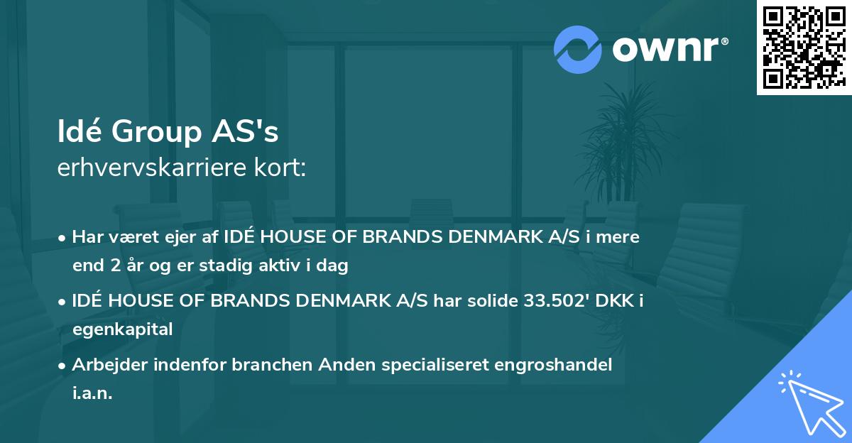 Idé Group AS's erhvervskarriere kort