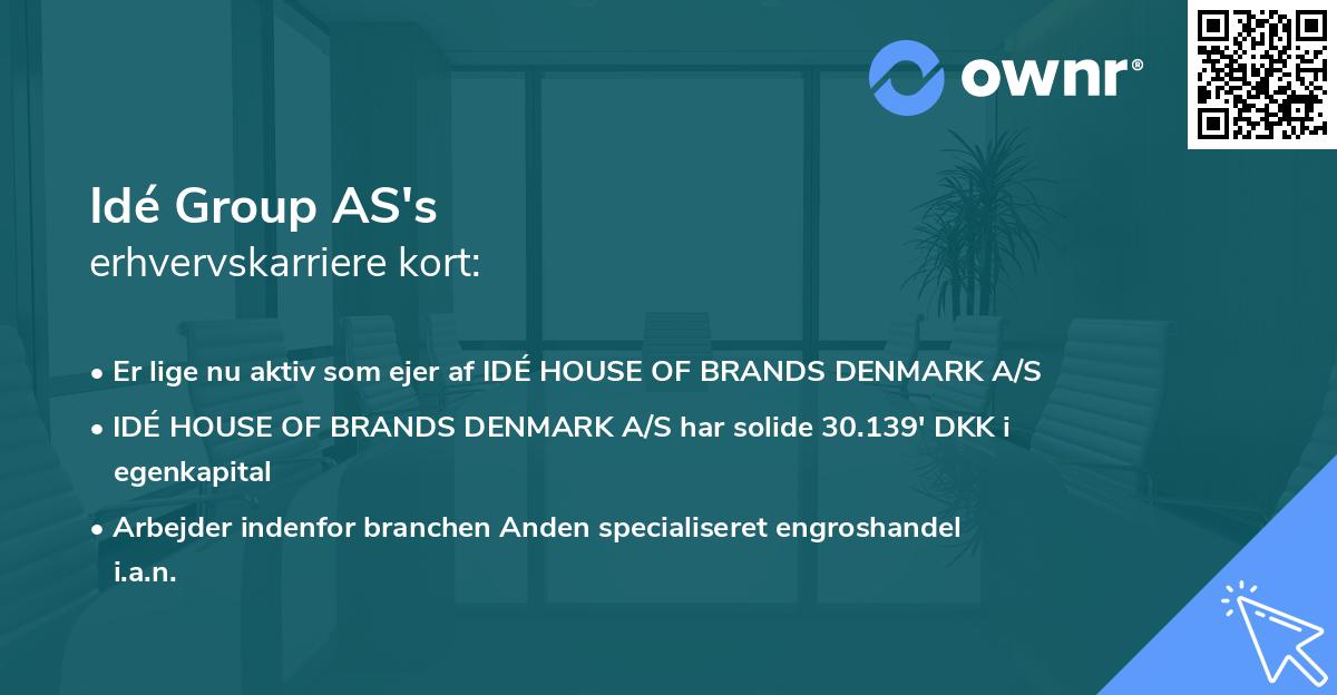 Idé Group AS's erhvervskarriere kort