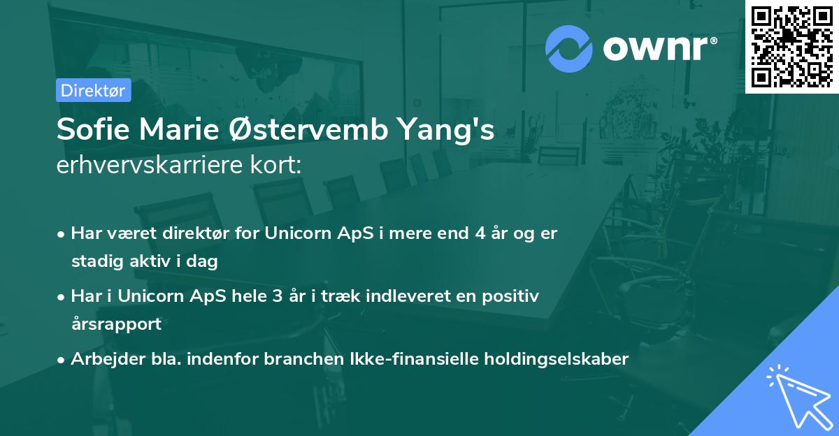 Sofie Marie Østervemb Yang's erhvervskarriere kort