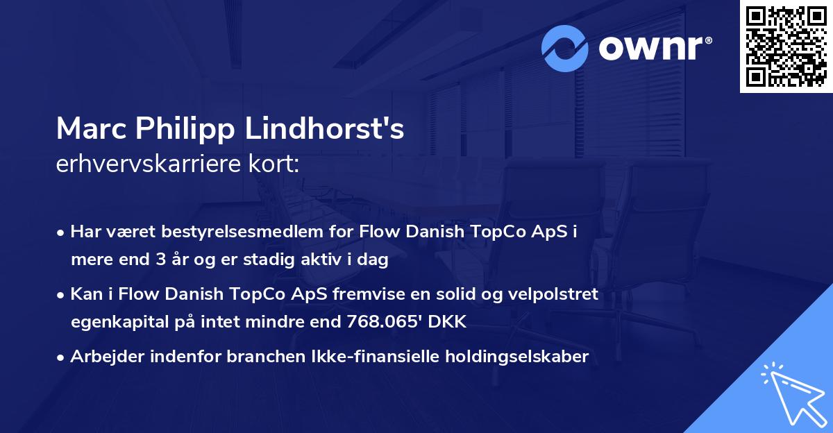 Marc Philipp Lindhorst's erhvervskarriere kort