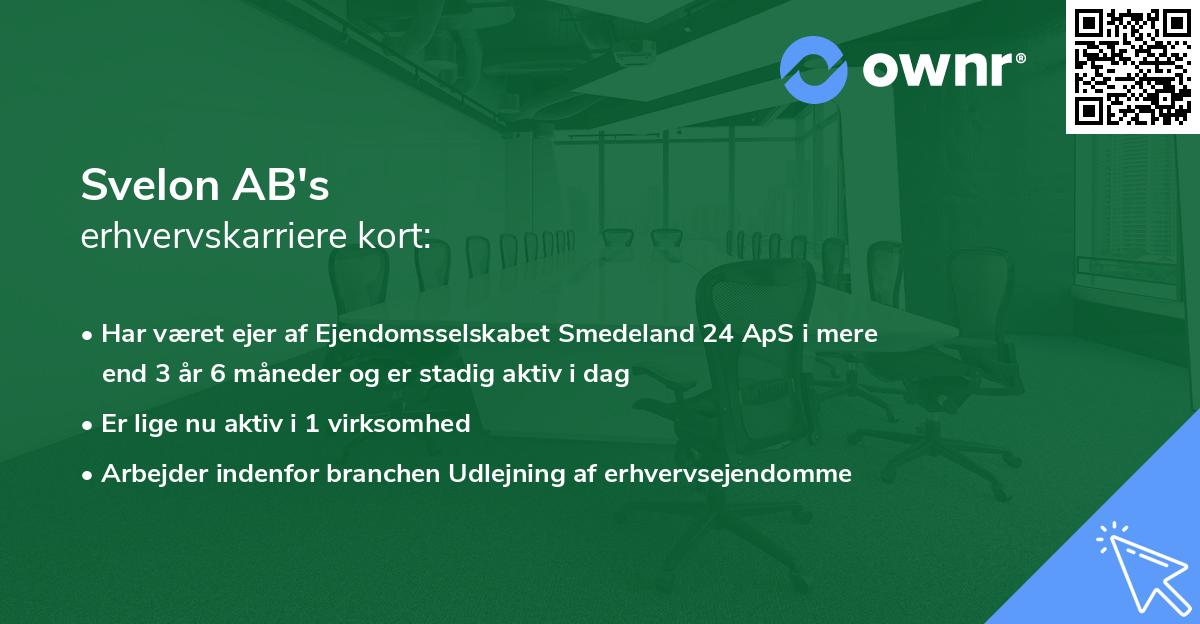 Svelon AB's erhvervskarriere kort