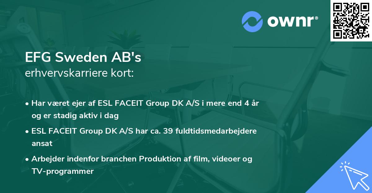 EFG Sweden AB's erhvervskarriere kort