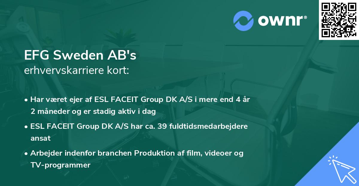 EFG Sweden AB's erhvervskarriere kort