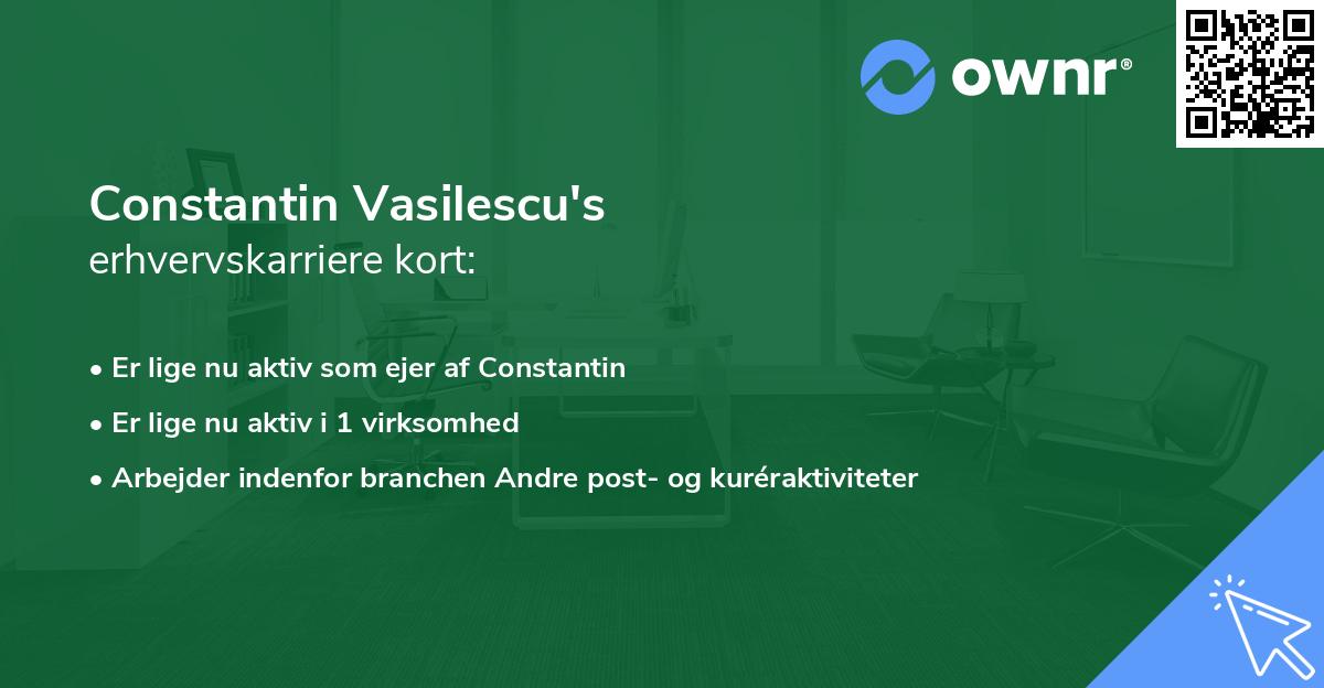 Constantin Vasilescu's erhvervskarriere kort