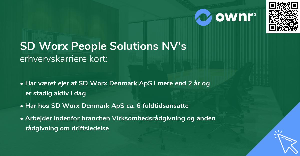 SD Worx People Solutions NV's erhvervskarriere kort