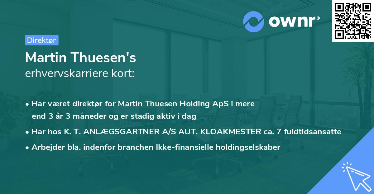 Martin Thuesen's erhvervskarriere kort