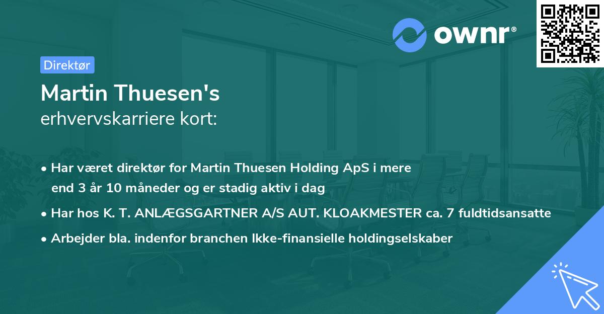 Martin Thuesen's erhvervskarriere kort