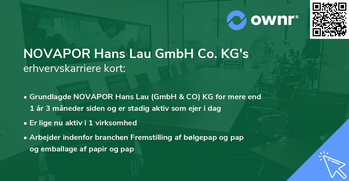 NOVAPOR Hans Lau GmbH Co. KG's erhvervskarriere kort