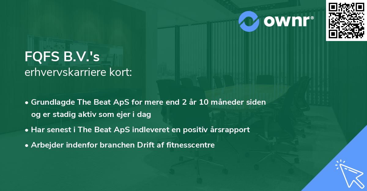 FQFS B.V.'s erhvervskarriere kort