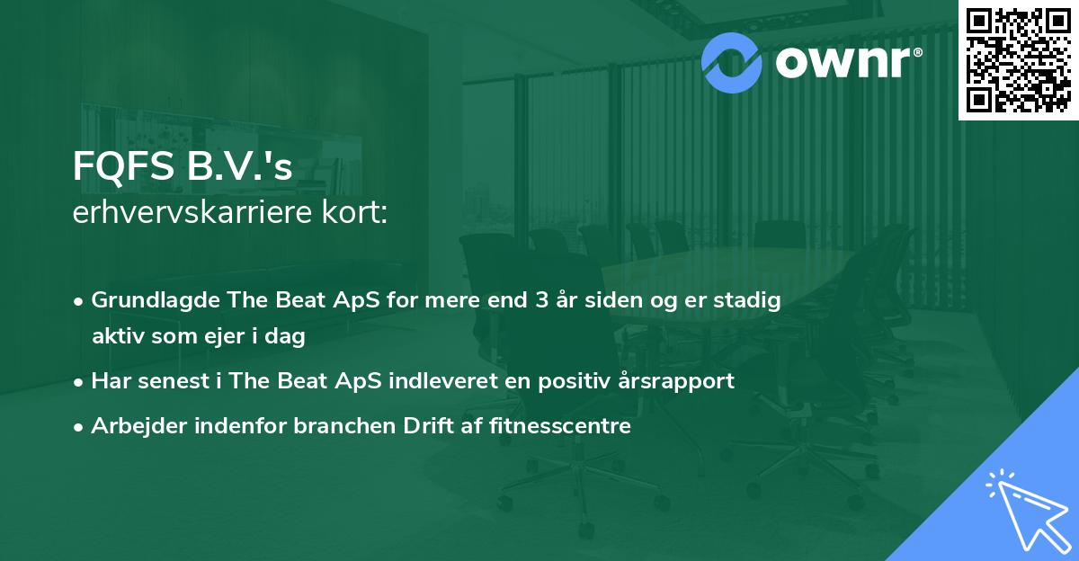 FQFS B.V.'s erhvervskarriere kort