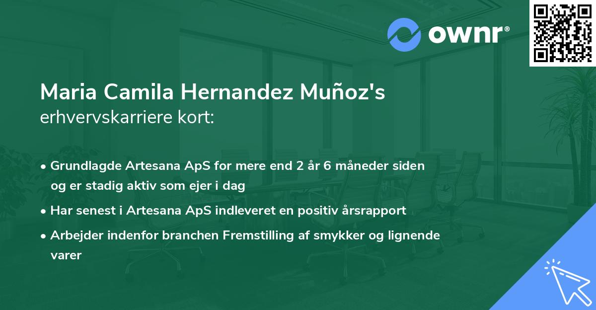 Maria Camila Hernandez Muñoz's erhvervskarriere kort