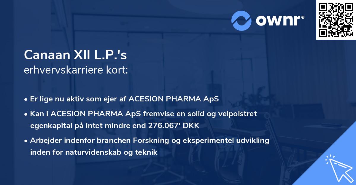 Canaan XII L.P.'s erhvervskarriere kort