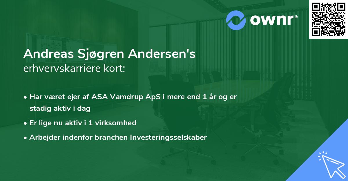 Andreas Sjøgren Andersen's erhvervskarriere kort