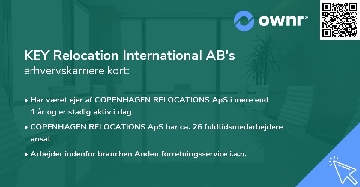 KEY Relocation International AB's erhvervskarriere kort