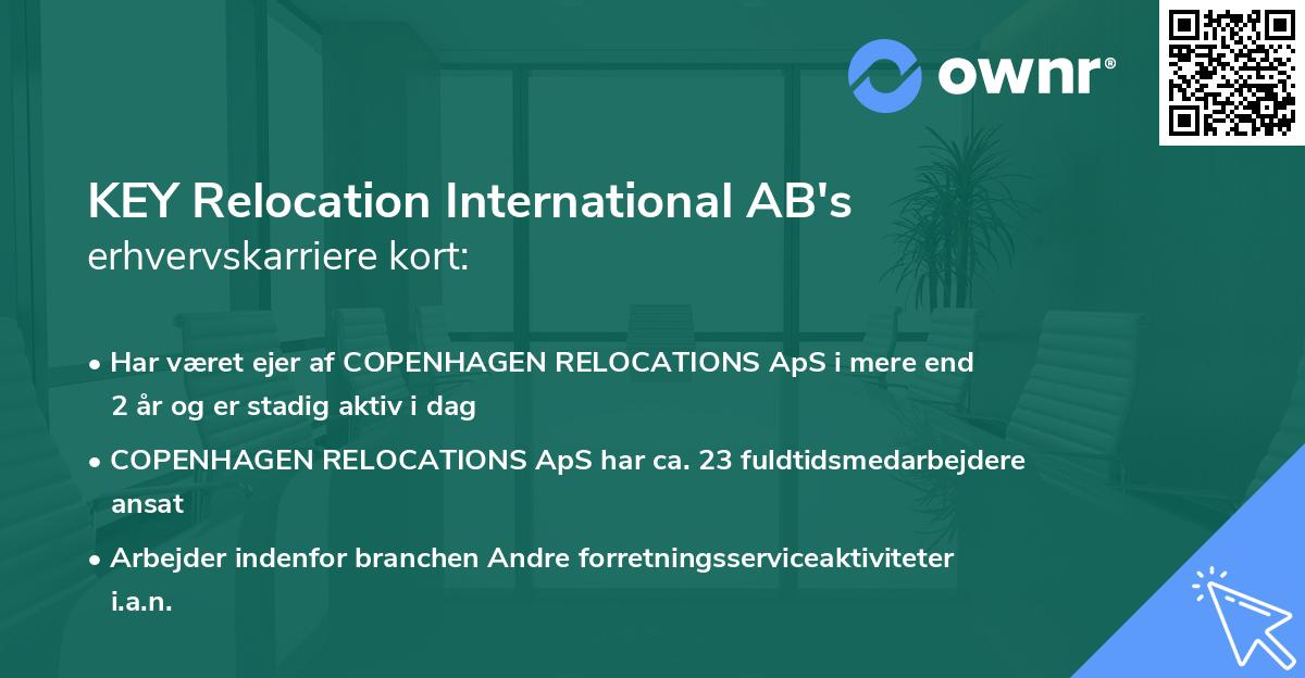 KEY Relocation International AB's erhvervskarriere kort