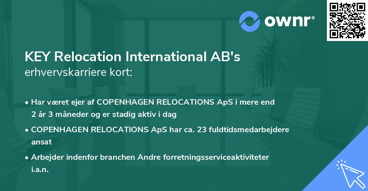 KEY Relocation International AB's erhvervskarriere kort