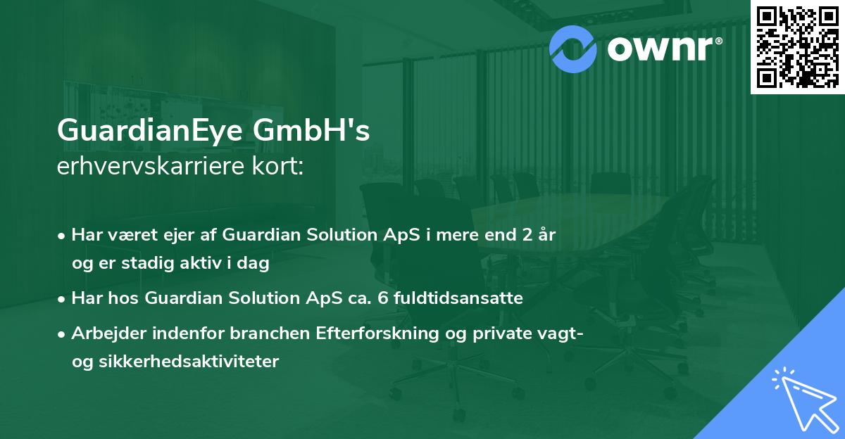 GuardianEye GmbH's erhvervskarriere kort