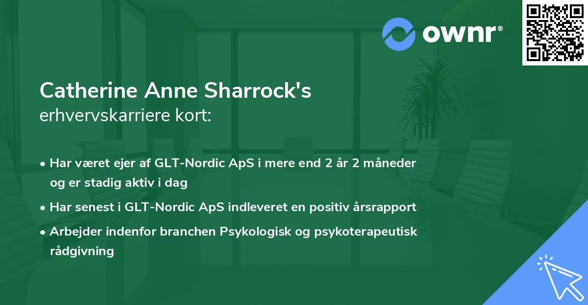 Catherine Anne Sharrock's erhvervskarriere kort