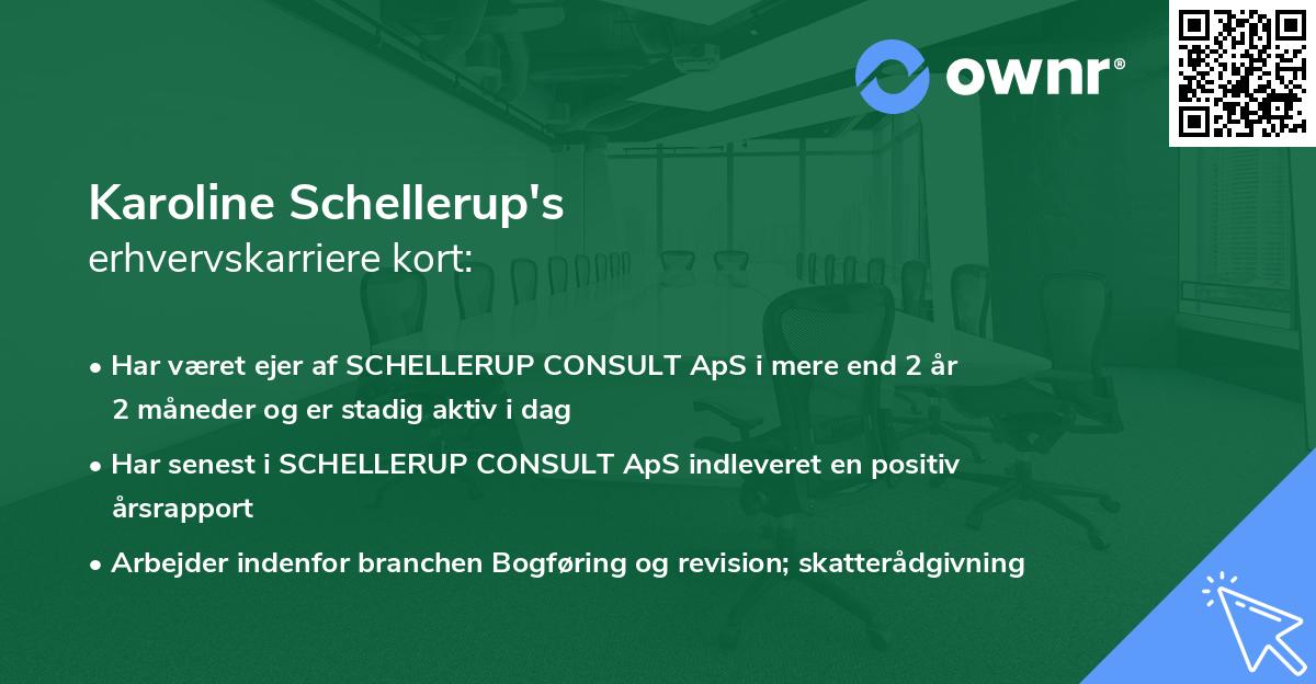 Karoline Schellerup's erhvervskarriere kort