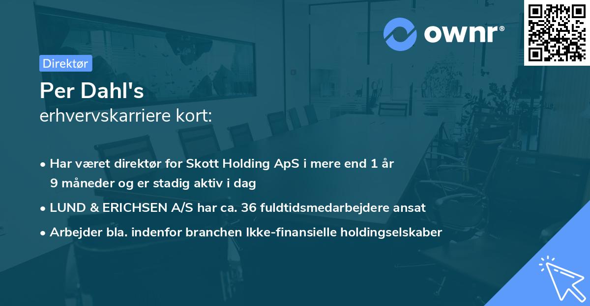 Per Dahl's erhvervskarriere kort
