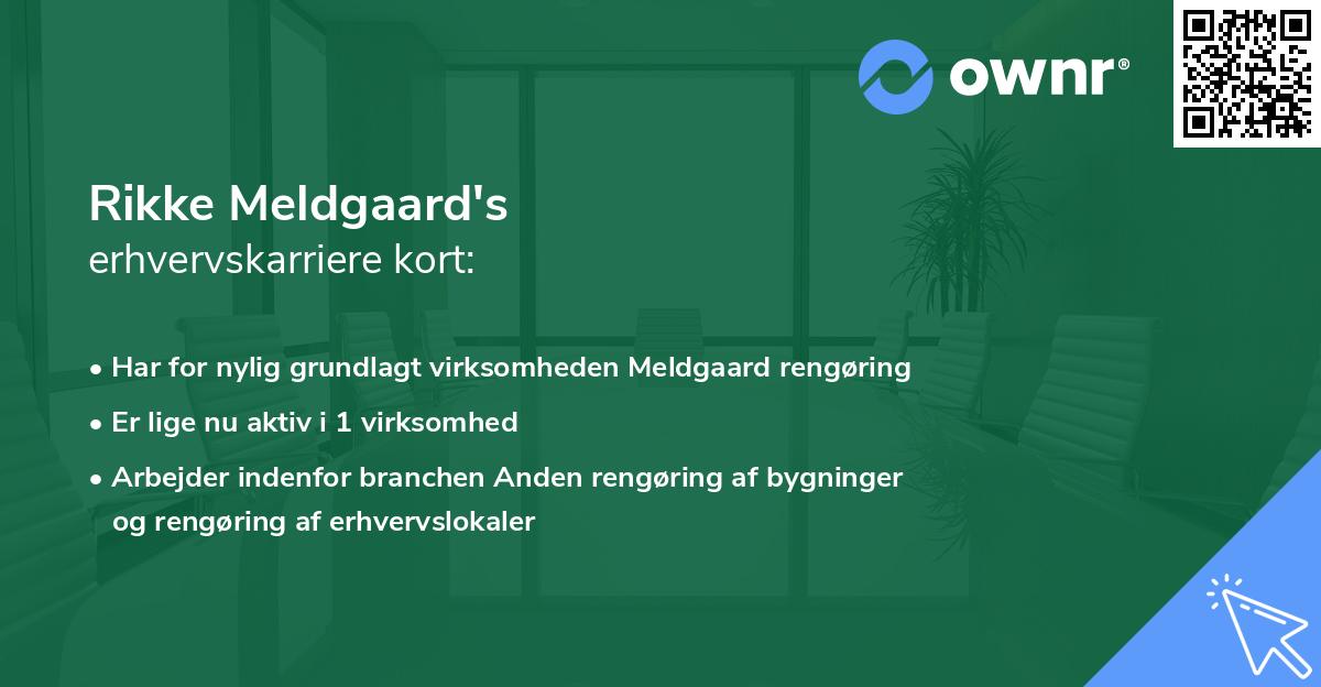 Rikke Meldgaard's erhvervskarriere kort