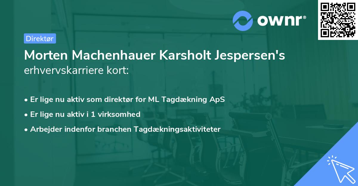 Morten Machenhauer Karsholt Jespersen's erhvervskarriere kort