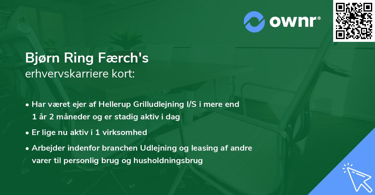 Bjørn Ring Færch's erhvervskarriere kort