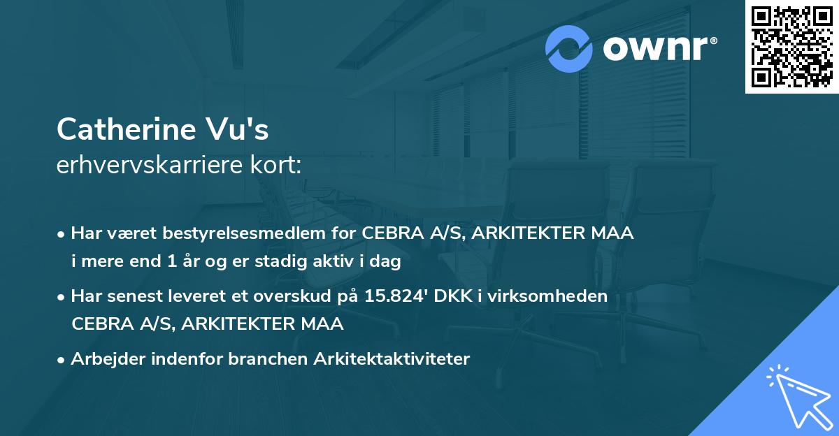 Catherine Vu's erhvervskarriere kort