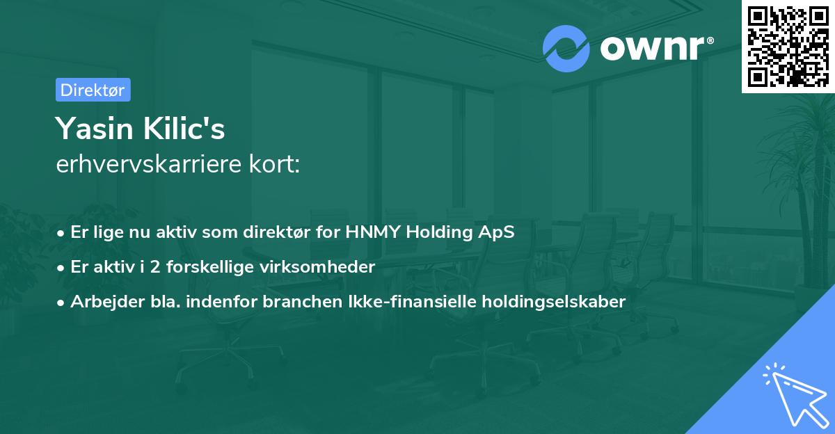 Yasin Kilic's erhvervskarriere kort